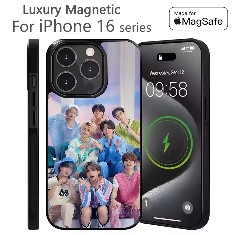 Kpop S-StrayS_K-Kids Phone Case For iPhone 16,15,14,13,12,11,Plus,Pro,Max Mini Magsafe Magnetic Wireless Charging