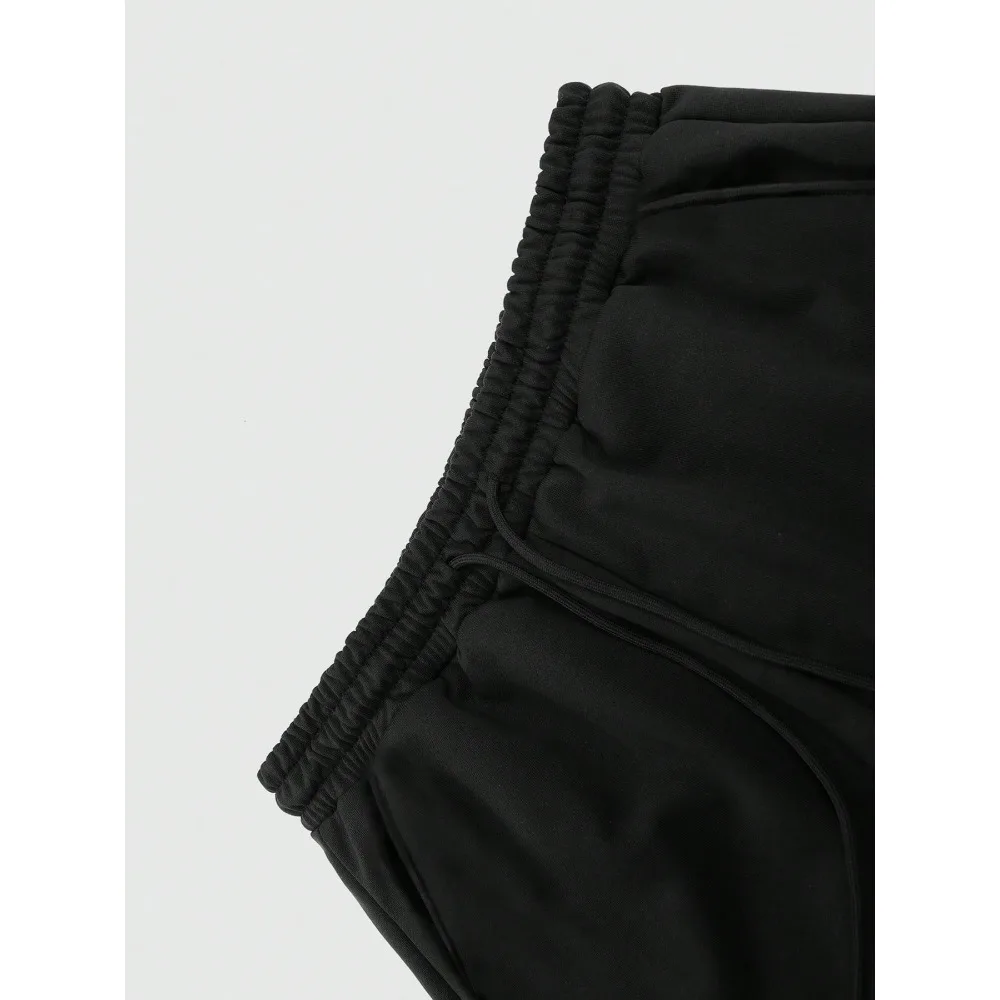 Men's loose wide-leg pants solid color drawstring casual style long sports pants for autumn and winter wear. men clothing - Image 5