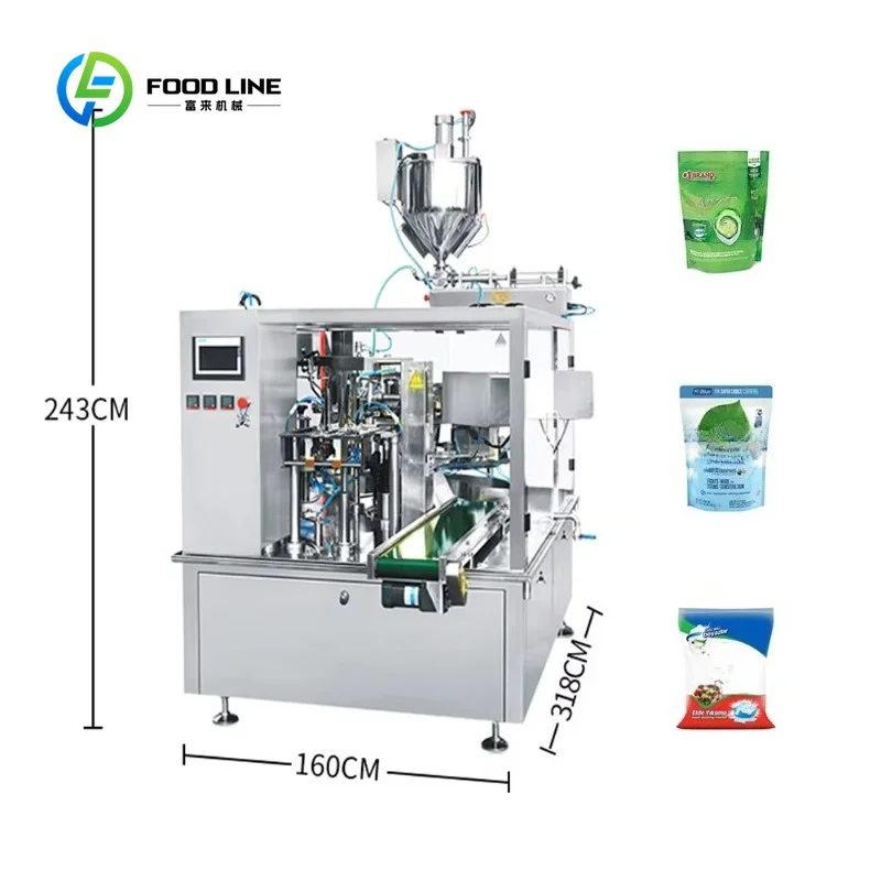 Customized 304 Stainless Steel Automatic Liquid Pouch Packing Machine Detergent Sachets Packaging Machine Industry
