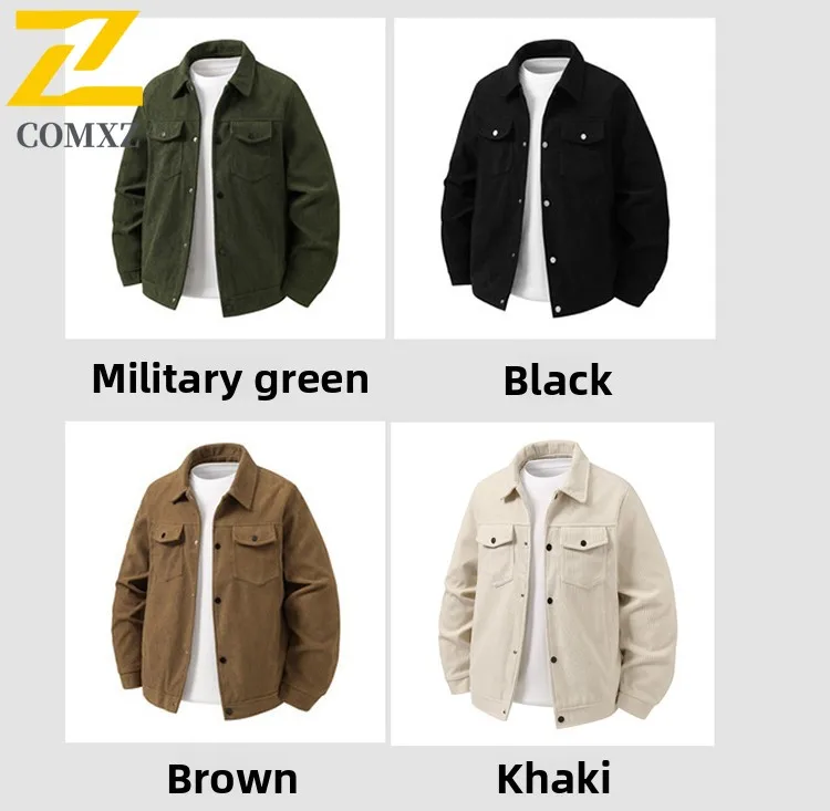 2025 الخريف والشتاء الرجال سترة صوف الضأن طوق يندبروف ومعطف دافئ الرجعية بلون منتصف العمر ملابس للرجال 4XL #6