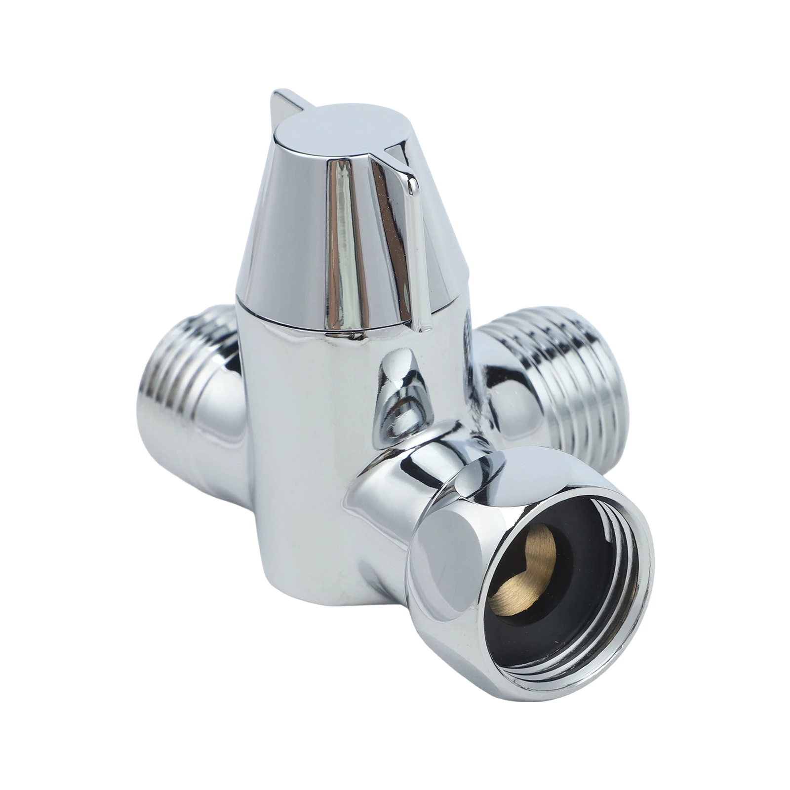 1pc New Diverter Toilet 1/2 inch 3 Way Water Splitter Switch T-Adapter Bath Bathroom Bracket Replacement 1pc New