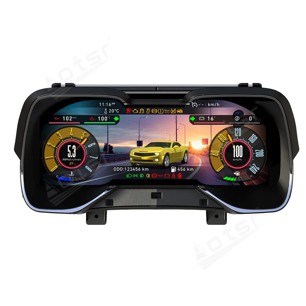 12.3 inch For Chevrolet Camaro ss 2010 - 2015 Speed Meter Car Instrument Panel Smart Dashboard Digital Cluster Auto Accessories