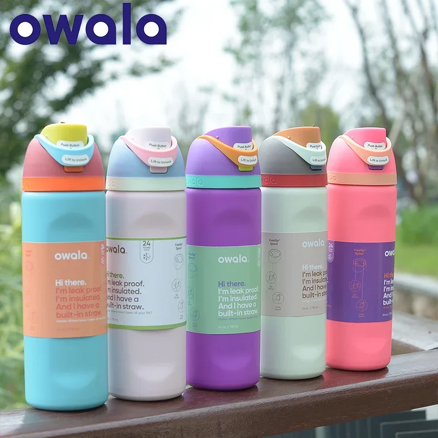 Owala Insulated Stainless Steel Water Bottle with Straw, BPA-Free Sports Water Bottle, Great for Travel,32Oz