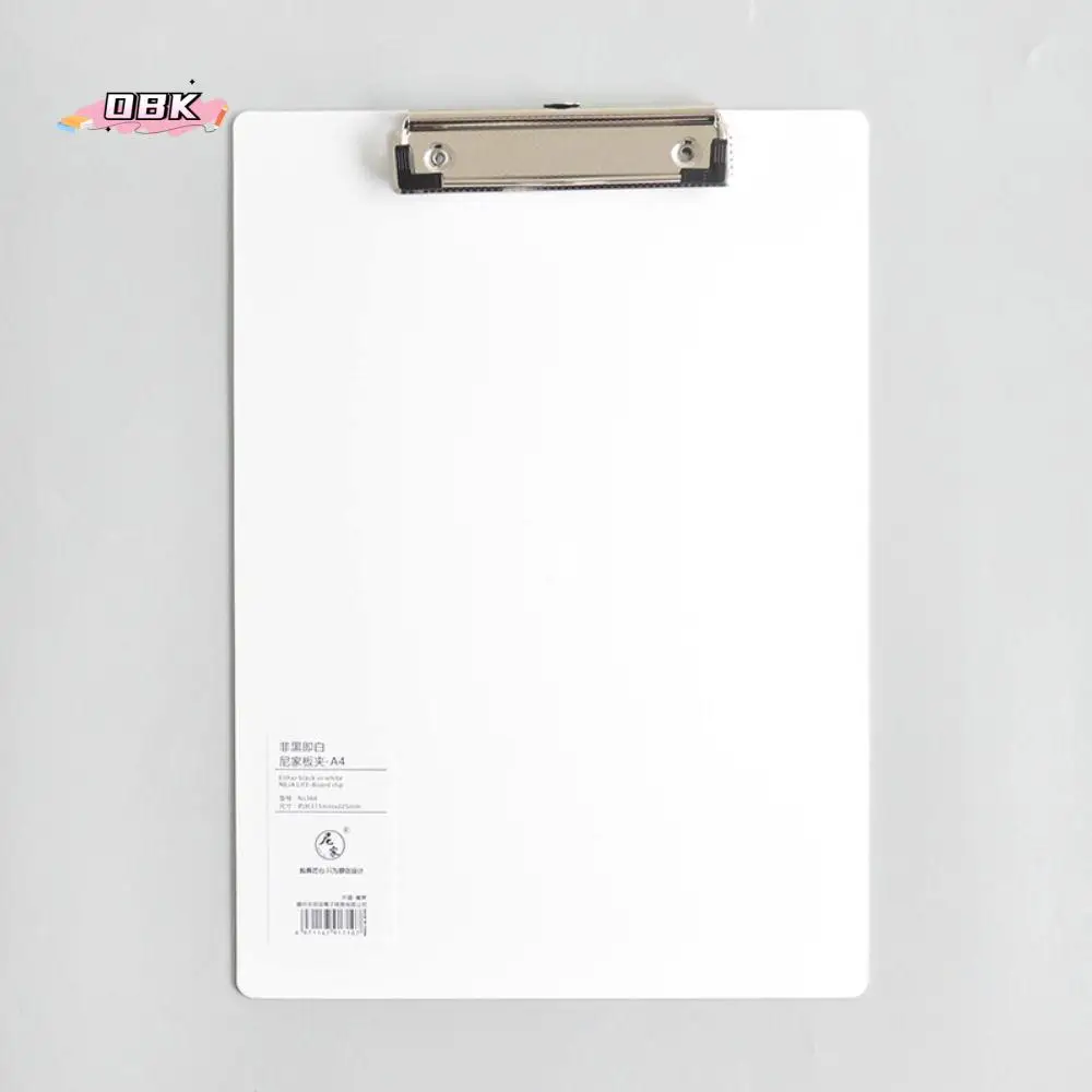 

With Low Profile Gold Clip A4 A5 A6 File Folder Writing Sheet Pad Document Folder Paper Organizer Writing Tablet Black White