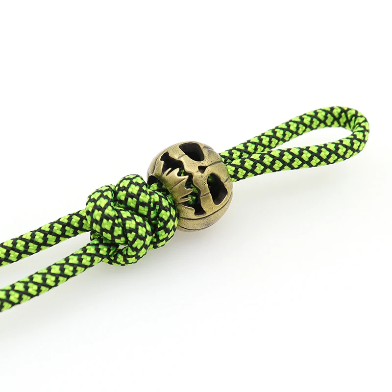 Brass Knife Beads Halloween Pumpkin Lantern Pendant Paracord Multicolor Pendant