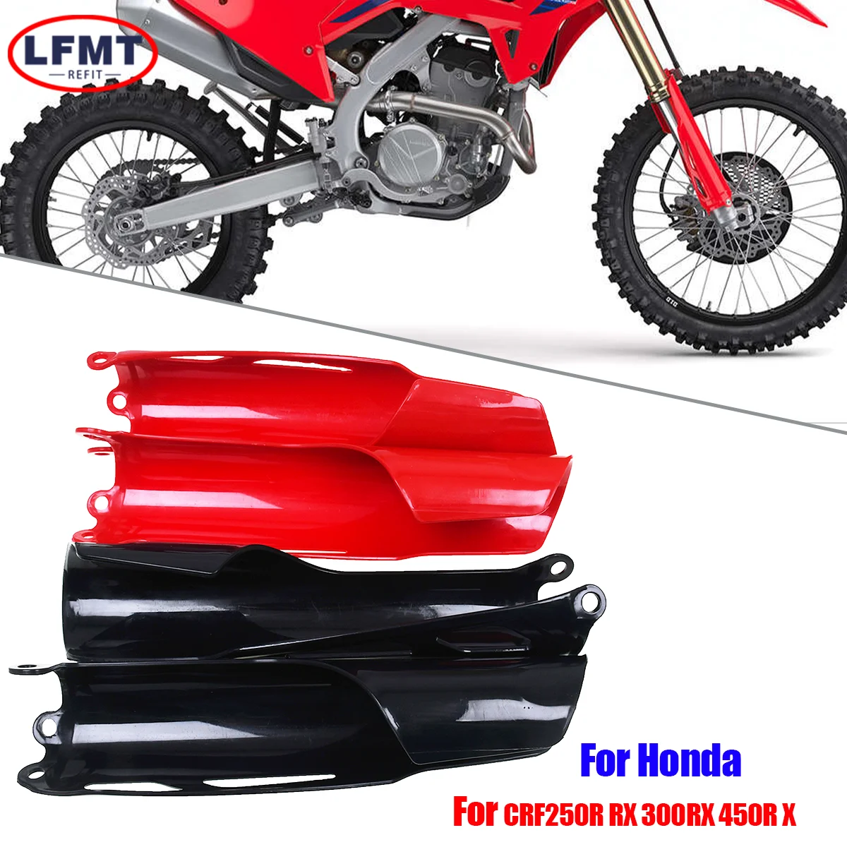 Motocross Kunststoff Gabel Schutz Abdeckung Stoßdämpfer Schutz Für HONDA CRF250R 250RX 450R 450X 450L 450RL 450RWE 2019-2025 MOTO