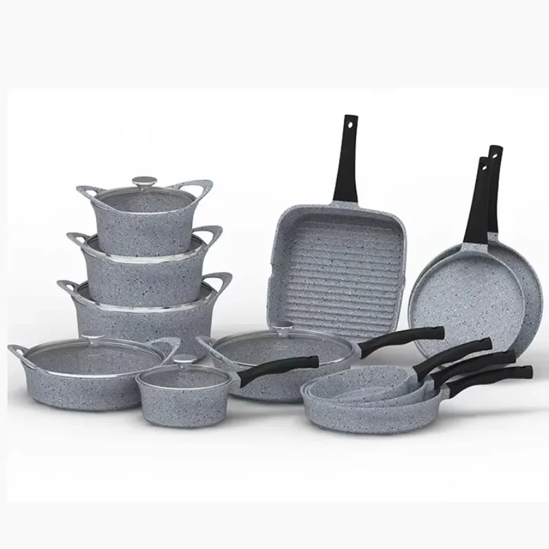 Kitchen Cookware Set, Non-Stick Aluminum Pots and Pans, High Quality, Wholesale, for Cooking