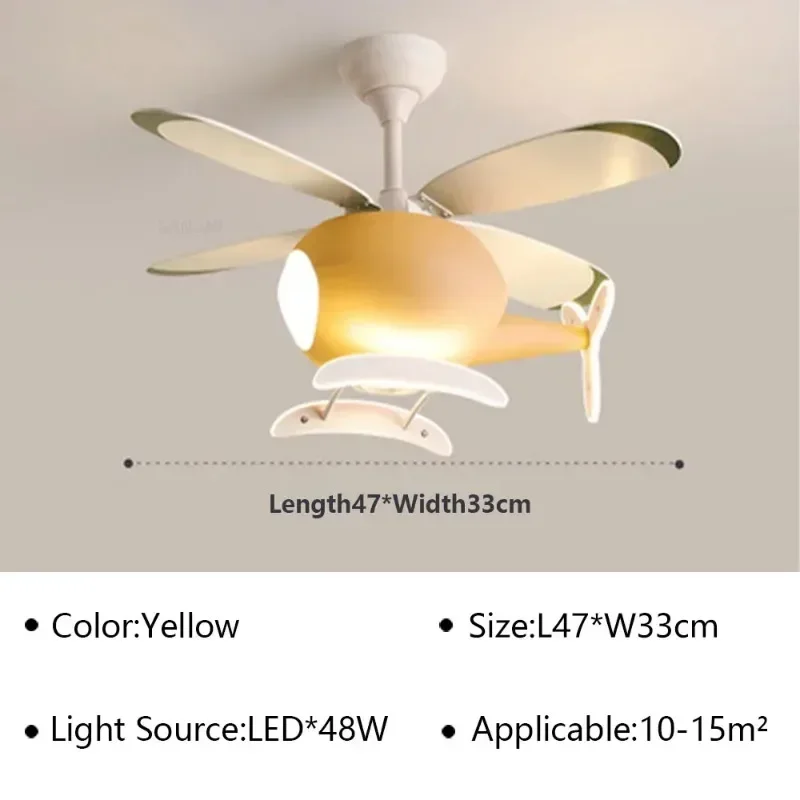 Cartoon Plafondlampen voor Kamer Helikopter Fan Kroonluchter voor Kinderslaapkamer Indoor Led Verlichting Armatuur Glans Huishoudapparaat