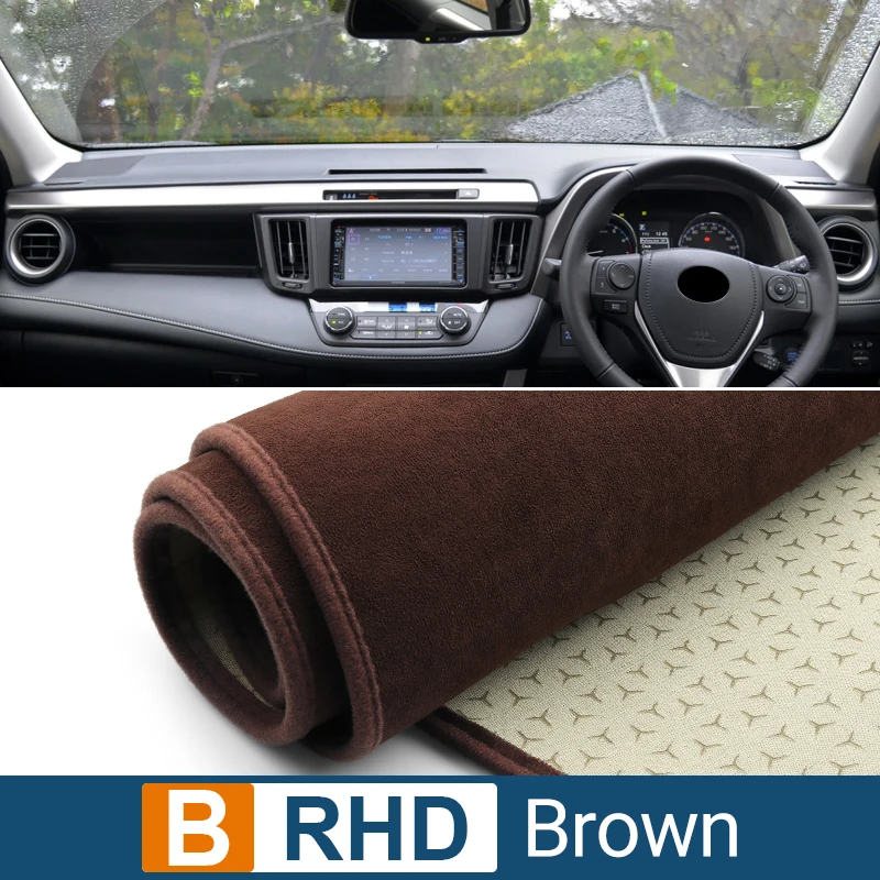 Autozubehör für Toyota RAV4 XA40 2013 2014 2015 2016 2017 2018 RAV 4 Armaturenbrett Vermeiden Sie die Lichtabdeckung Anti-UV-Anti-Rutsch-Matte Teppich