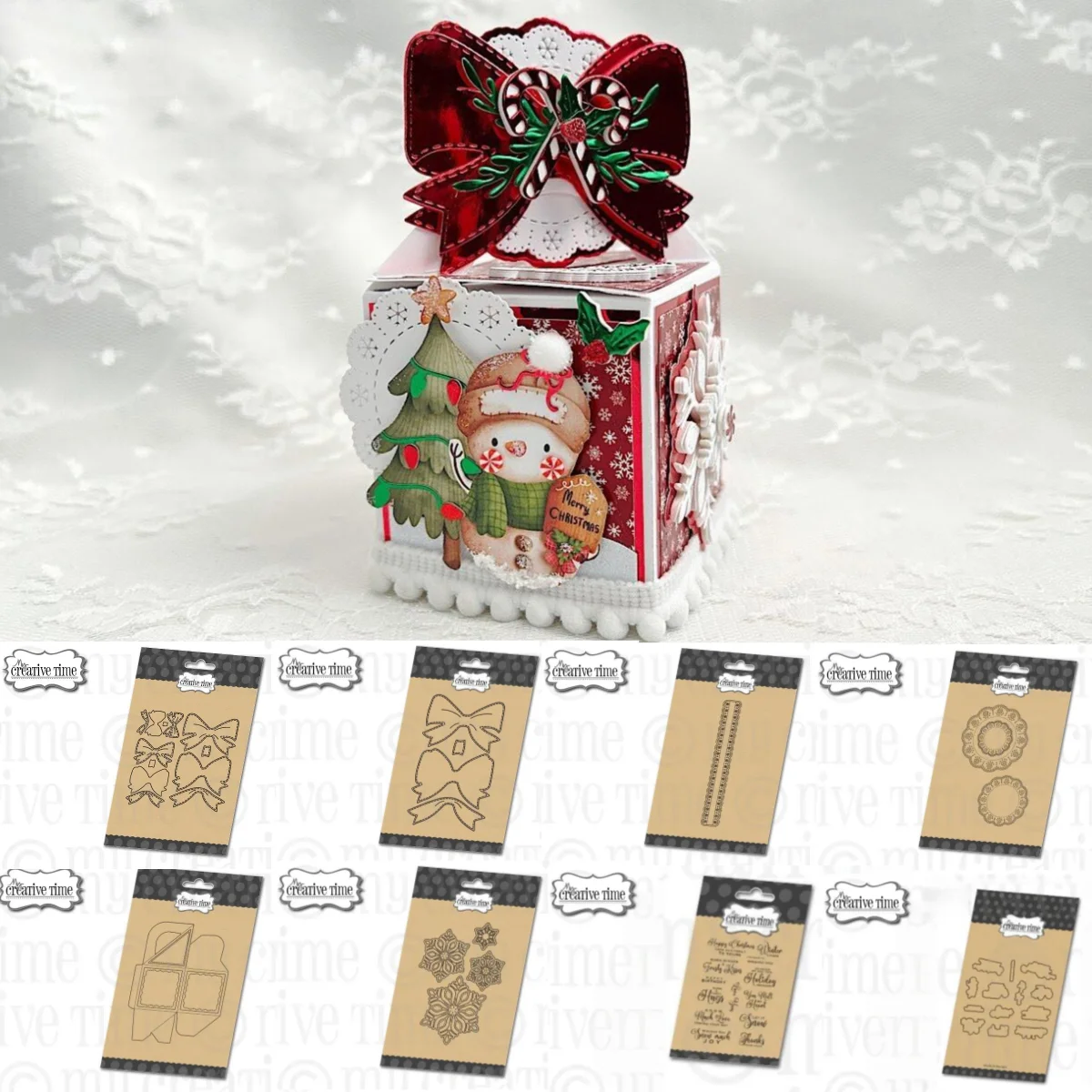 

October 2025 Christmas 156th Edition Release Snowflake Bow Sneaky Peeks Metal Cutting Dies Clear Stamps for DIY Making Card