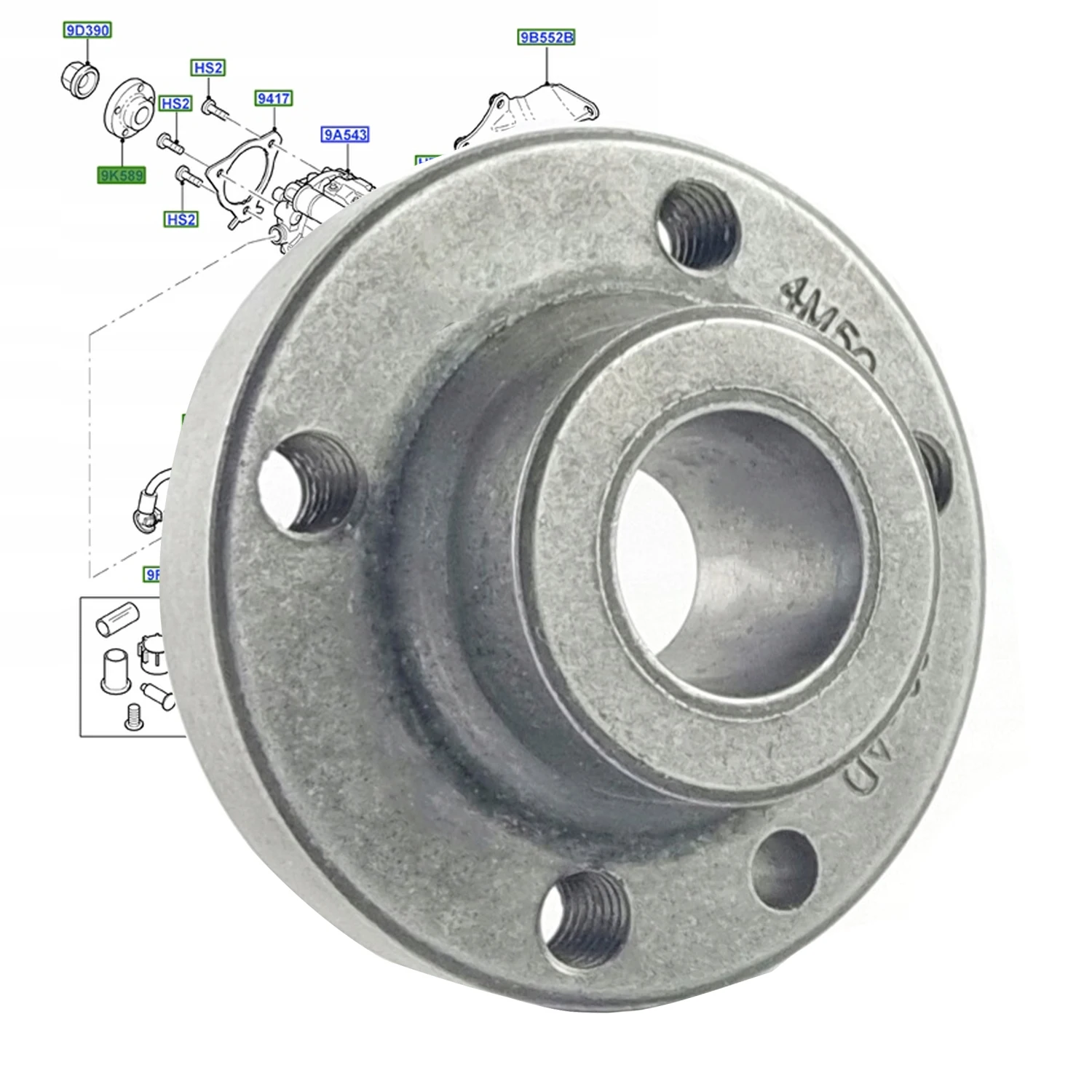 High Pressure Injector Pump Wheel for Ford Transit Connect 2002 - 2013 Focus MK2 Mondeo MK4 2007-1.8 TDCi 4M5Q9K589AD 1352698