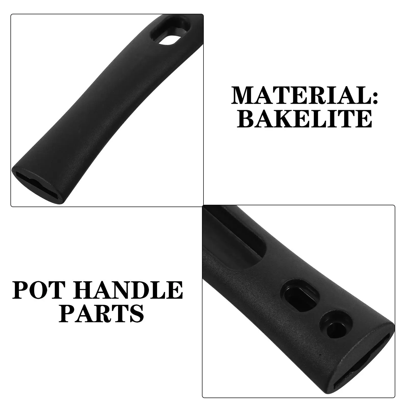 

4Pcs AntiScald Pot Handles HeatResistant Ergonomic Cookware Replacement Parts Saucepan Wok Lid Accessories