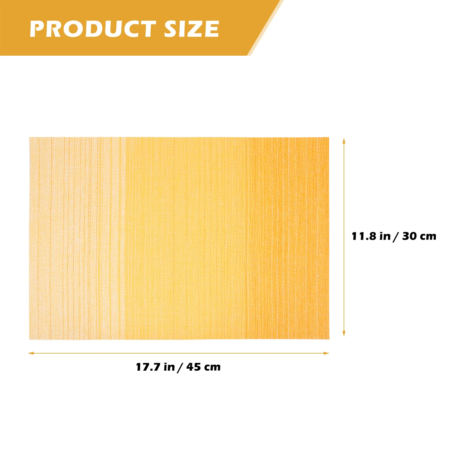 

6Pcs Stripe Heat Insulation Placemats Rectangular Anti-Scald Non-Slip Dining Table Mats Home Kitchen Reusable PVC Polyester