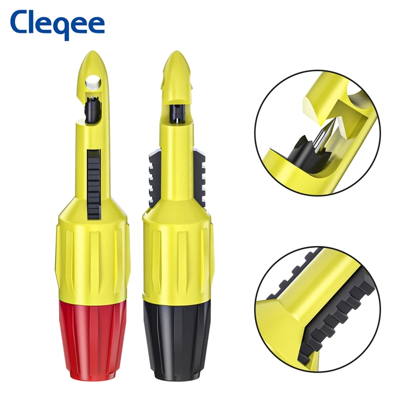 Cleqee P30039 Insulation Wire Piercing Puncture Probe with 2mm/4mm Socket Test Hook Clip, Automotive Car Repair Test Probe