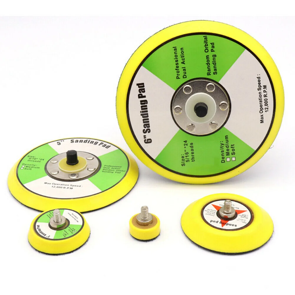 1-6inch Polishing Sanding Disc Backing Pads Hook And Loop For Pneumatic Sander Polishing Machine Chassis Sandpaper Adhesive Disc