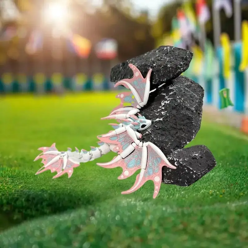 Small Ornament Birthday Gift Animal Figurine 3D Printed Emperor Dragon Durable Desktop Decoration