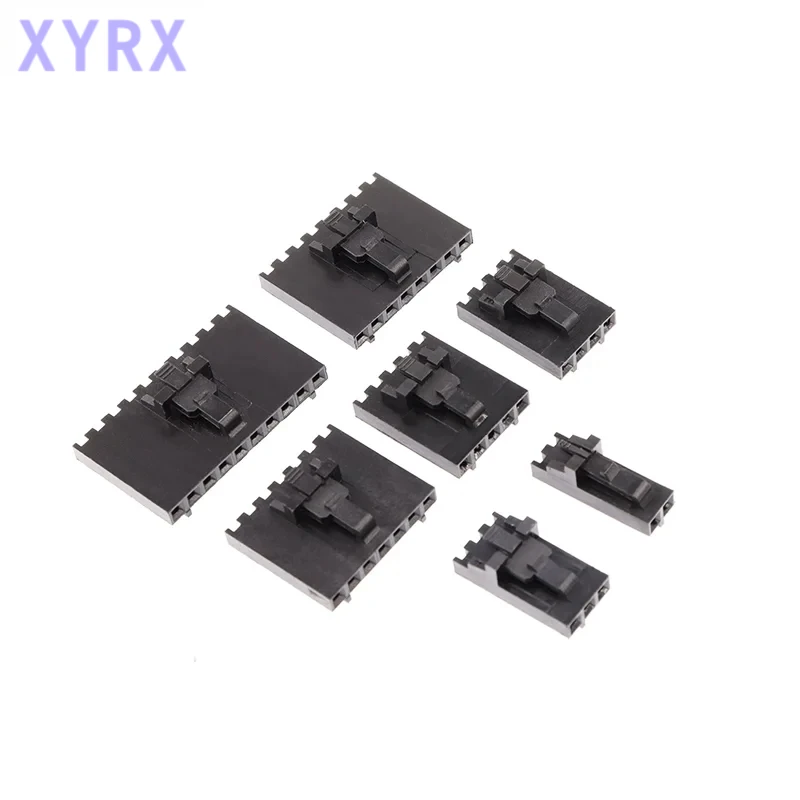 In spot 20Pcs MX2.54 Dupont Connector 2/3/4/5/6/7/8/9/10 Pin With Belt Buckle Single Row 2.54mm Housing