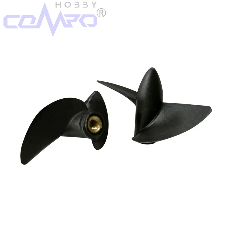 2 szt. Śruba M4 z rdzeniem miedzianym, 2-łopatowe śmigła do łodzi RC DIY, nylonowa łopatka do łodzi z śrubą CW CCW do części do łodzi RC