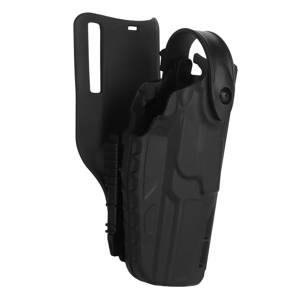 Compatible 2.5-inch waist belt P320 M17/M18 leather case double-layer insurance adjustable angle tactical equipment chassis