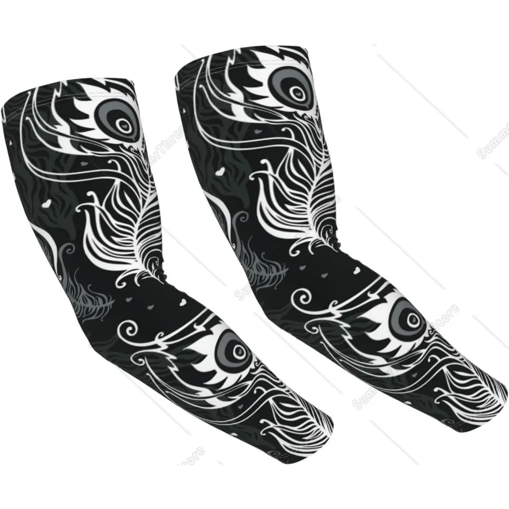 

Real Peacock Arm Sleeve of Peacock Pen Anti-uv Gardening Farm Silk Sleeves Ice Silk Sleeves
