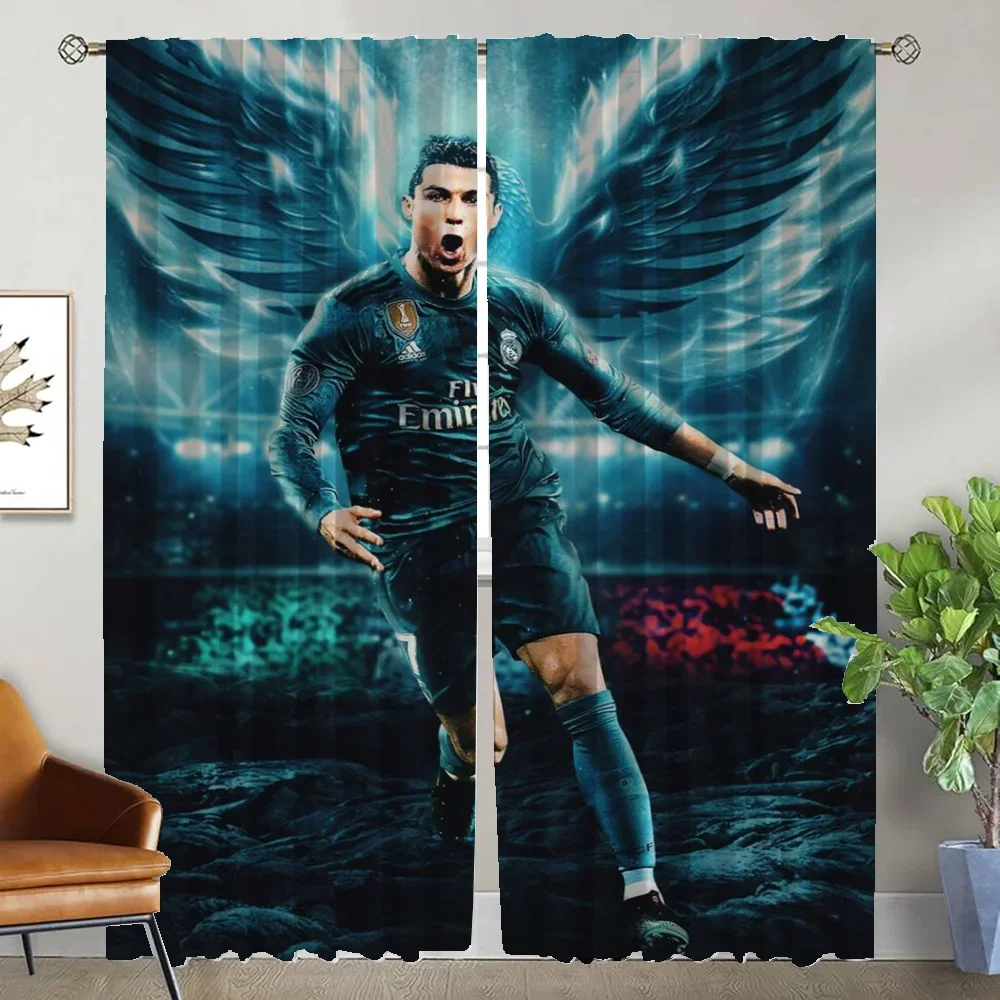 Halloween Decoration Ronaldos Kitchen Curtains 2 Pieces Blackout Curtains for Camera Window Curtain Living Room Curtain Shades