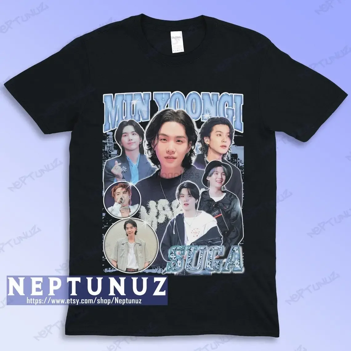 Min Yoongi Shirt Kpop Boyband Muziek Vintage Retro Esthetische Grafische Stijl Mannen Vrouwen T-Shirt