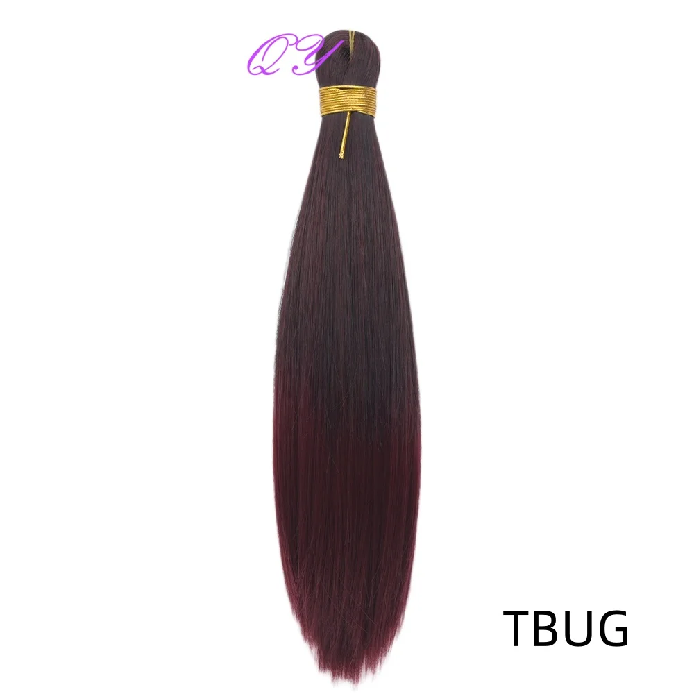 14 بوصة الاصطناعية مستقيم العظام الشعر البني التدرج اللون حريري السلس مستقيم مقبض الشعر للنساء الكروشيه الباروكات المختلفة #6