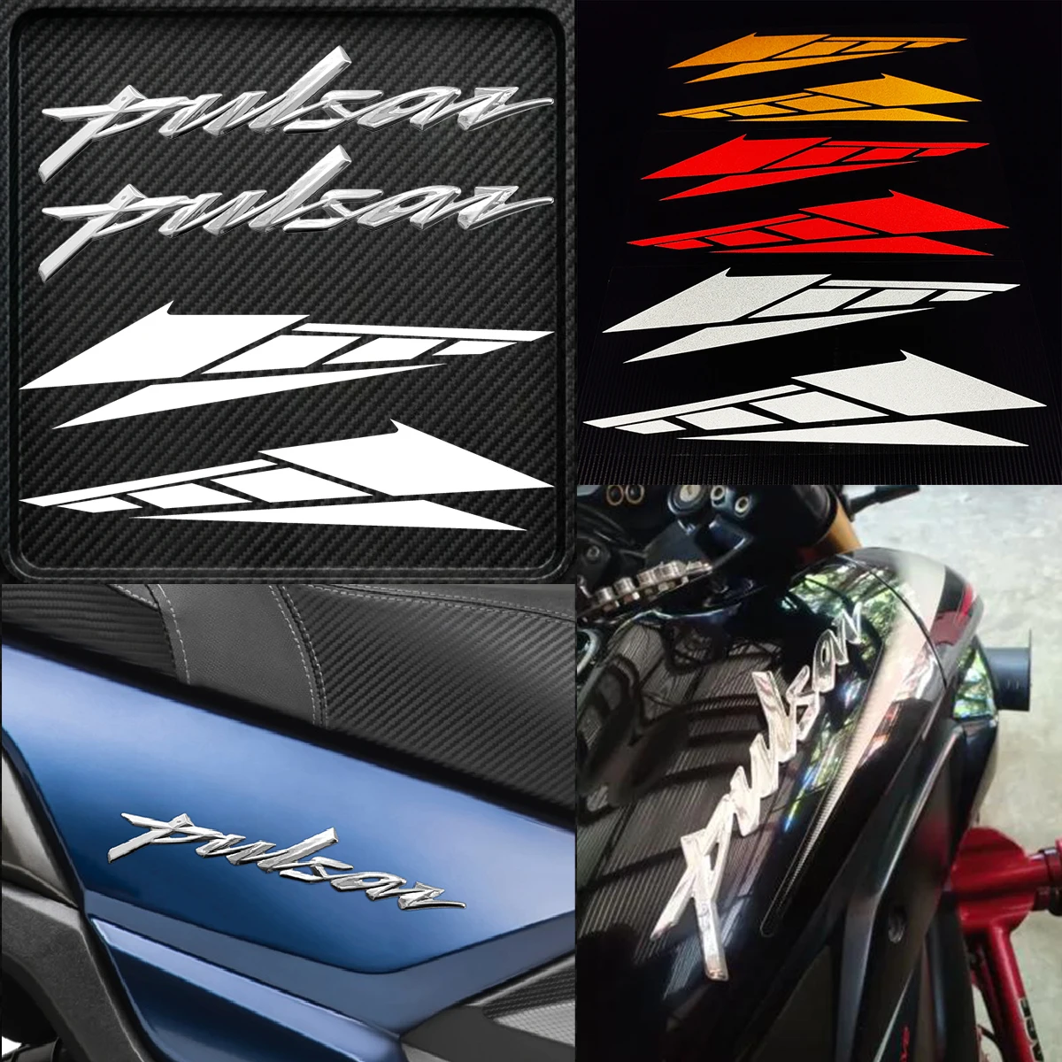 3D Emblem Sticker For Bajaj Pulsar 200 Ns200 Rs200 Ns150 Ns160 Rouser Pulsar 125 135 150 160 180 Modified Motorcycle Stickers