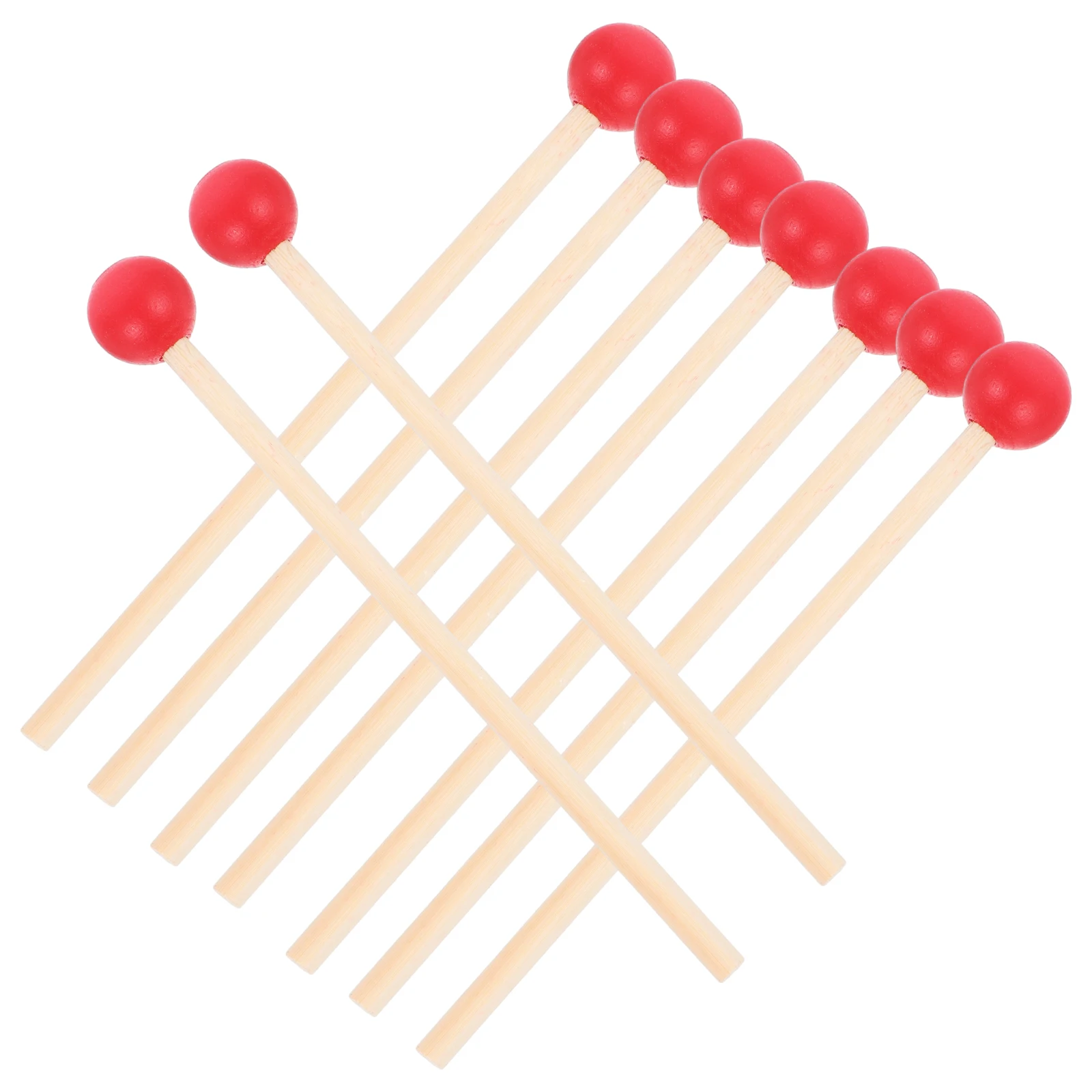

12pcs Wooden Mallets Long Handle Percussion Accessories For Kids Practice Performance Durable Musical Tools Instrument Supply