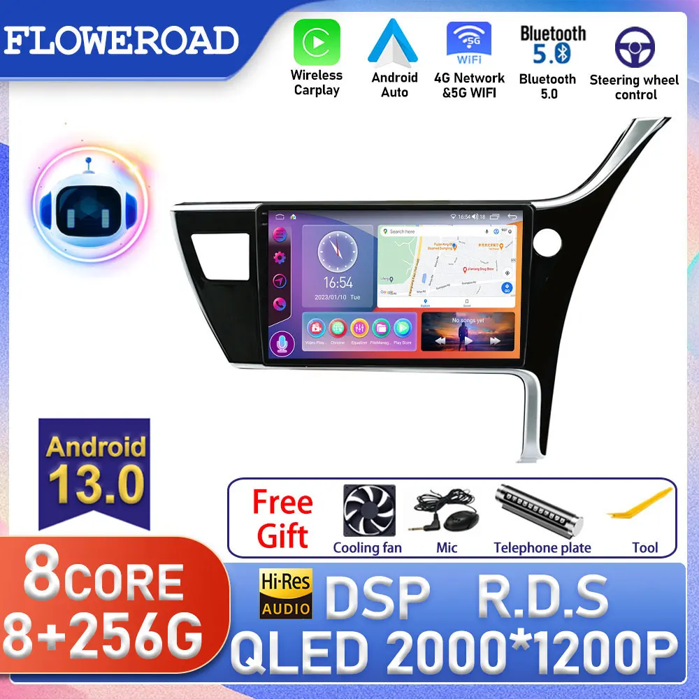 

For Toyota Corolla 11 LHD RHD 2017 - 2018 Android Car Radio Multimedia Video Player Navigation stereo GPS No 2din 2 Din DVD Auto