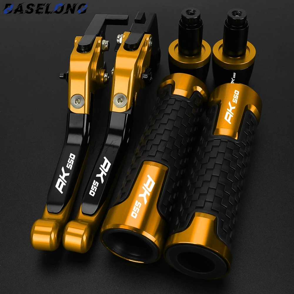 

For KYMCO AK550 AK 550 ALL YEARS 2018-2025 2024 2023 2022 Motorcycle Adjustable Clutch Brake Levers Handle Bar End Grips Caps