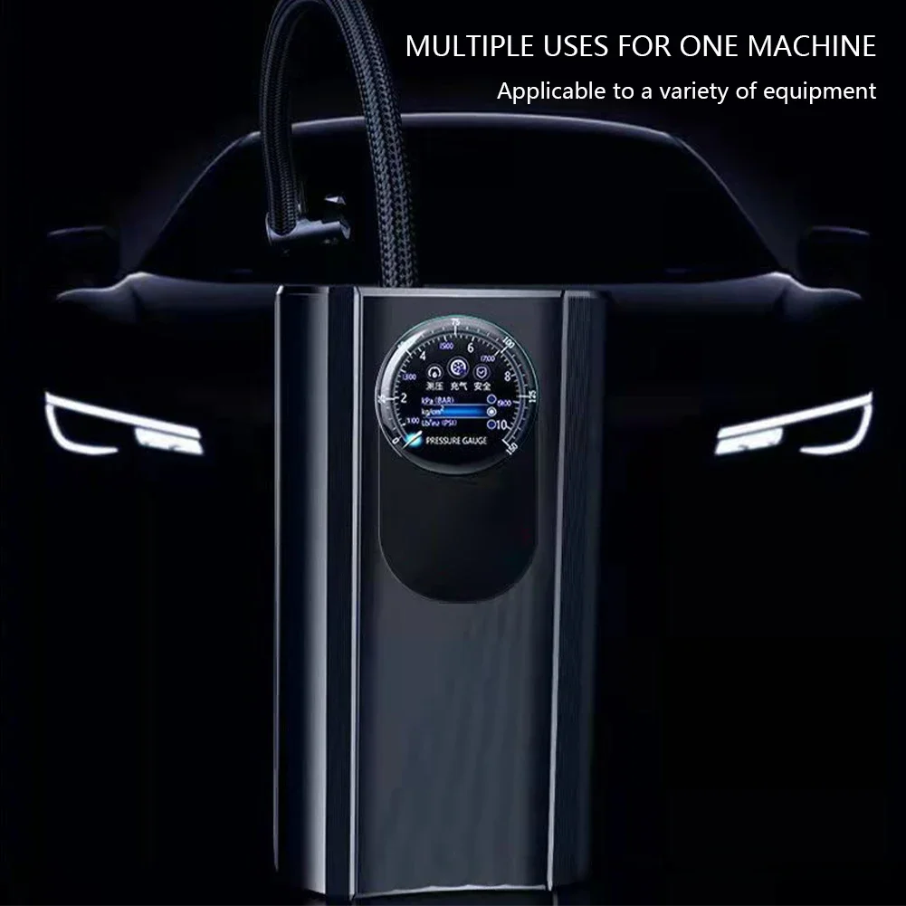سيارة كهربائية منفاخ لإطارات السيارة عالية الدقة ضاغط هواء صغير سريع تضخيم الإطارات الإلكترونية نفخ مضخة ولاعة السجائر