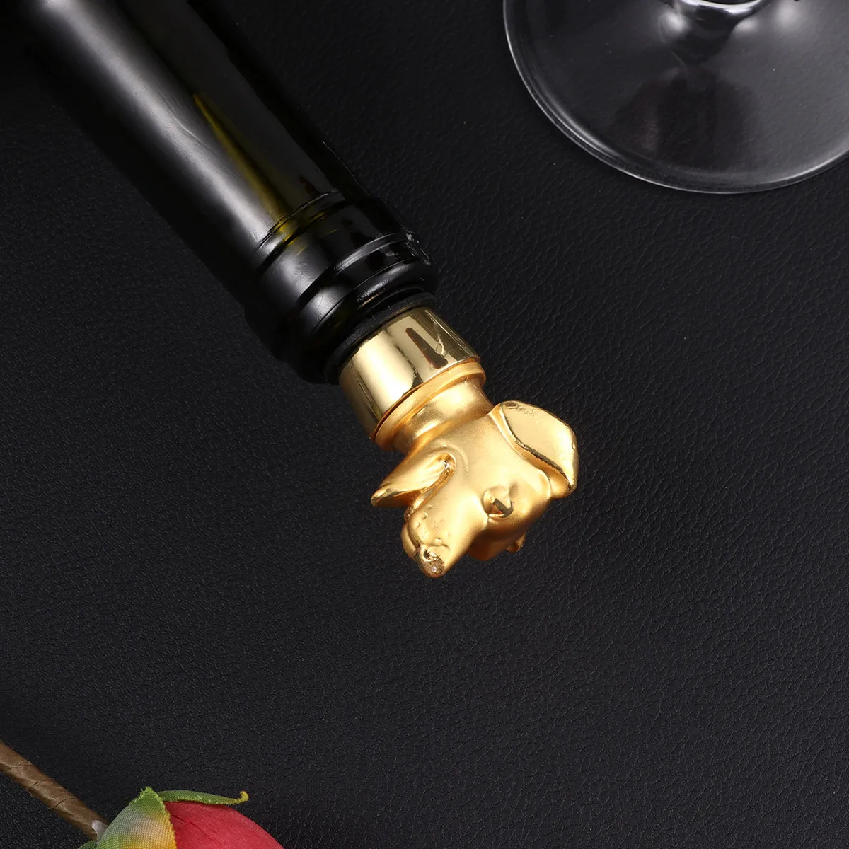 1 unidad de tapón de vino de aleación con forma de cono, sellado hermético para botellas de vino tinto, cerveza, vinagre y salsa de soja, apto para uso alimentario, antirust, liso, para fiestas