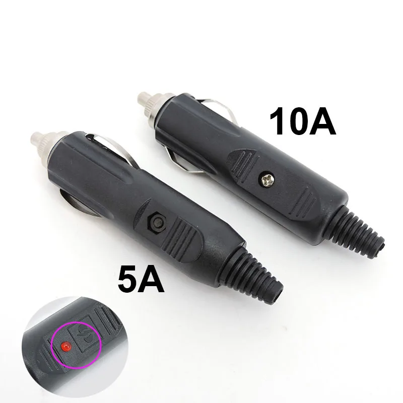 Fuente de alimentación de alta potencia para encendedor de coche, cabezal de conector con adaptador de salida LED, 12V, 5A, 10A