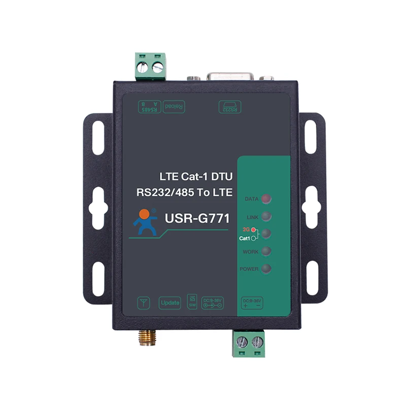 

USR-G771-E Европа LTE CAT 1 4G GSM RS232 RS485 MQTT SMS Последовательный сотовый модем Цена со слотом для SIM-карты
