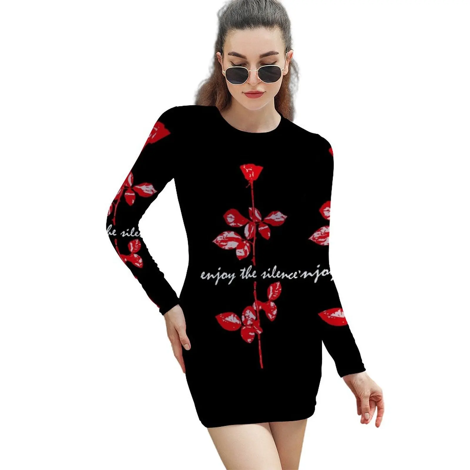 

Enjoy The Silence Long-Sleeved Sheath Dress Women's skirt dress korean style