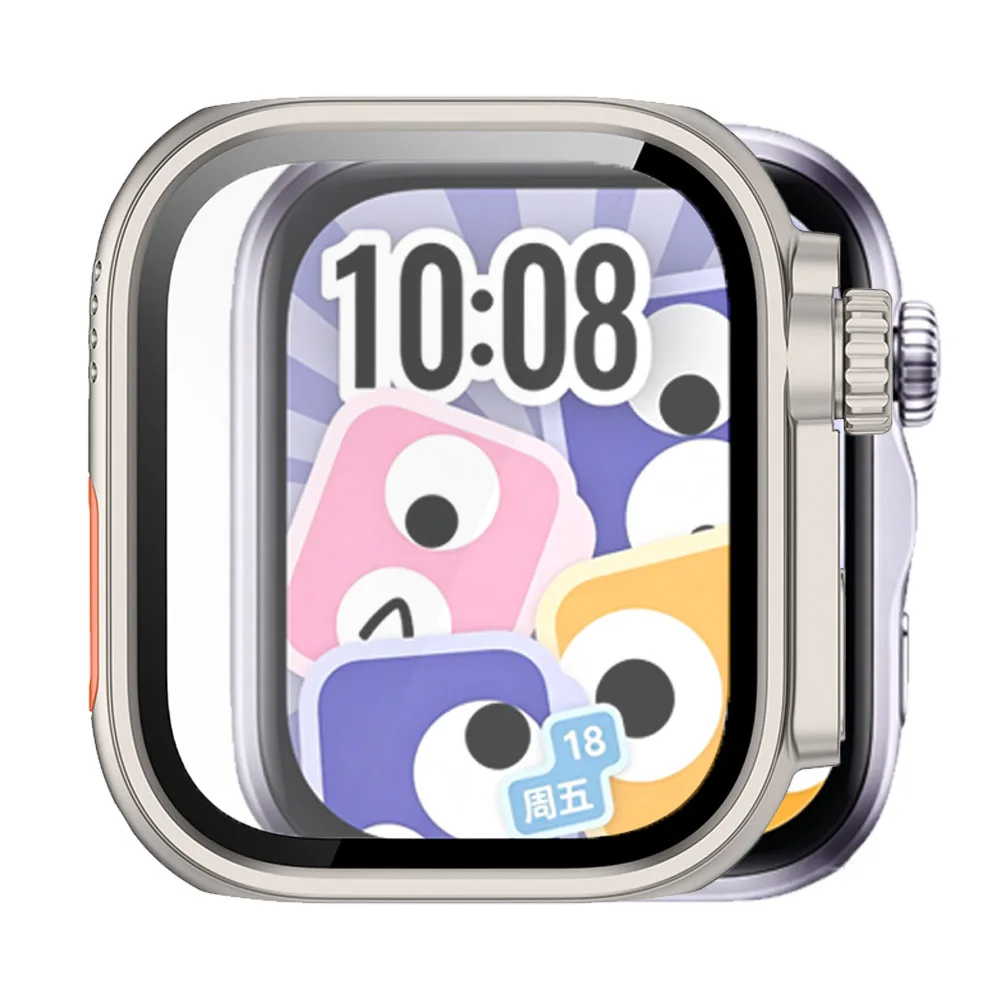 High-end PC Case+Glass for Huawei Watch Fit 5/5 Pro Change to Ultra Screen Protector for Huawei Fit 3/4/4 Pro Upgrade to Ultra