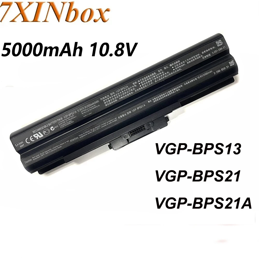 

7XINbox VGP-BPS21A VGP-BPS13 VGP-BPS21 10.8V 5000mAh Laptops Battery For Sony VAIO SVE11 SVE14 SVE15 SVE17 SVJ20 VPC-Y11