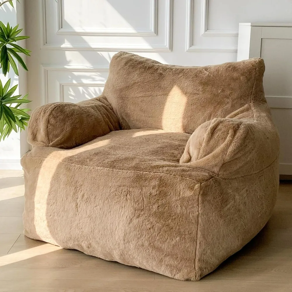 sofa.Giant Bean Bag Chair, Bean Bag Couch with Filler Large Living Room Bean Bag Chair for Adults, Big Lazy Sofa Accent Chair