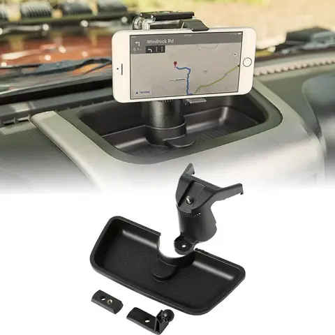자동 대시 보드 멀티 마운트 시스템은 11-18 Jeep Wrangler JK에 적합합니다. 저장 자동차 액세서리가있는 다기능 전화 홀더