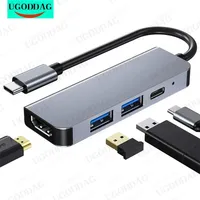 USB C Hub Multiport Adapter with 4K HDMI-Compatible USB 3.0 PD Thunderbolt 3 USB Hub for iPad Macbook Pro/Air Xiaomi Notebook