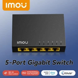 IMOU SG105C 5-Port Gigabit Switch Router Auto MDI/MDIX Desktop/wall-mount Design 802.3X Flow Control