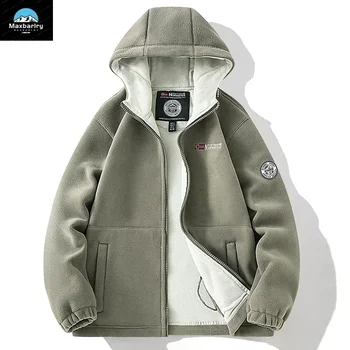 Erkek Yüksek Kaliteli Hoodie Kore Moda Rahat Gevşek Fermuar Kazak Çok Yönlü Polar Kalınlaşmış Sıcak erkek Giyim Kış