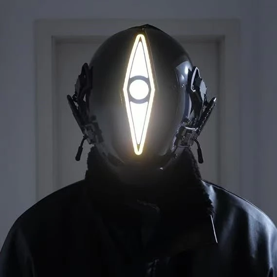 

Cyberpunk Mask LED Luminous Halloween Party Prop Tech Cosplay Ball