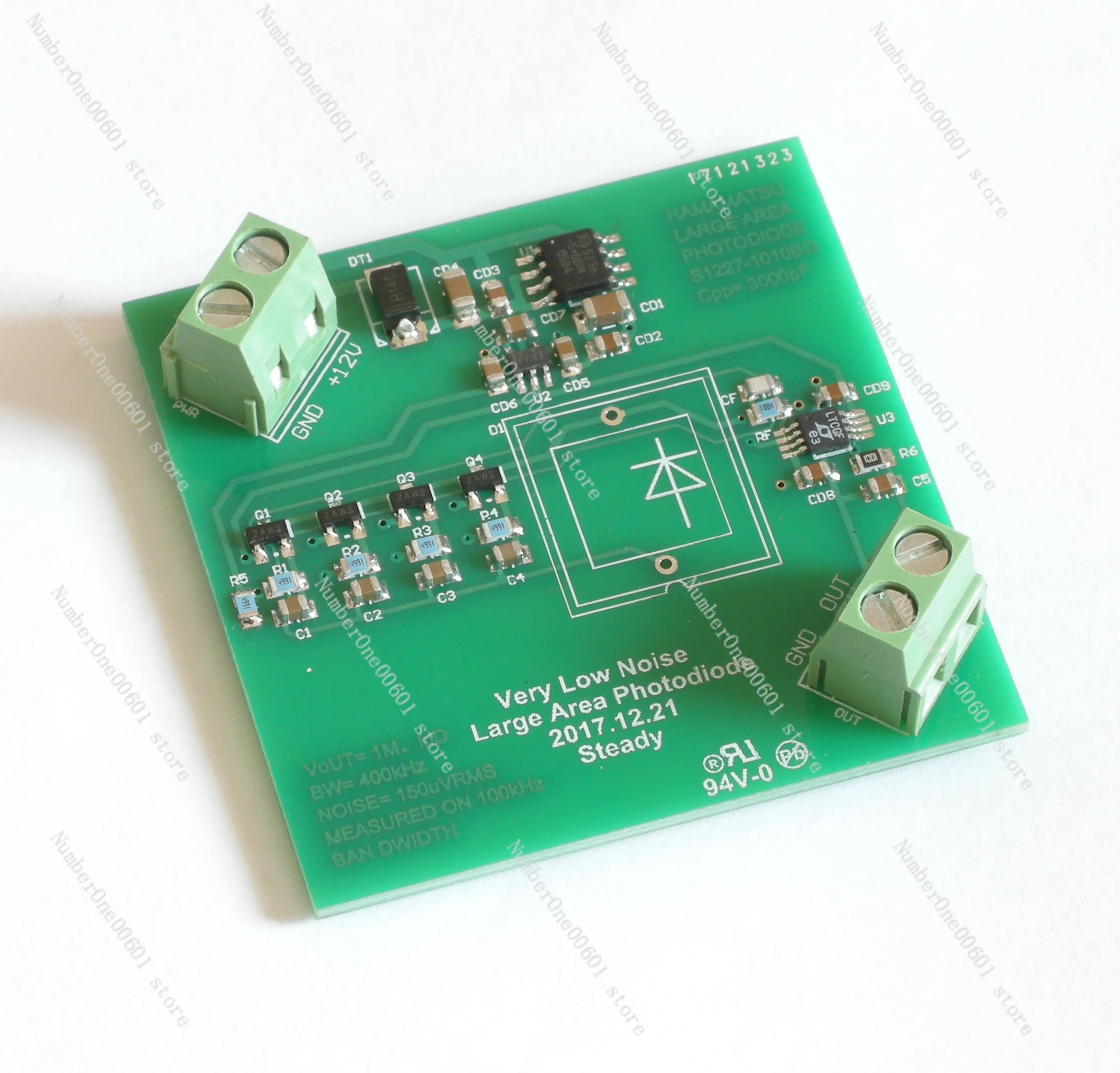 

Ultra-low Noise Large Area Photodiode Amplifier, Silicon Photocell Amplifier