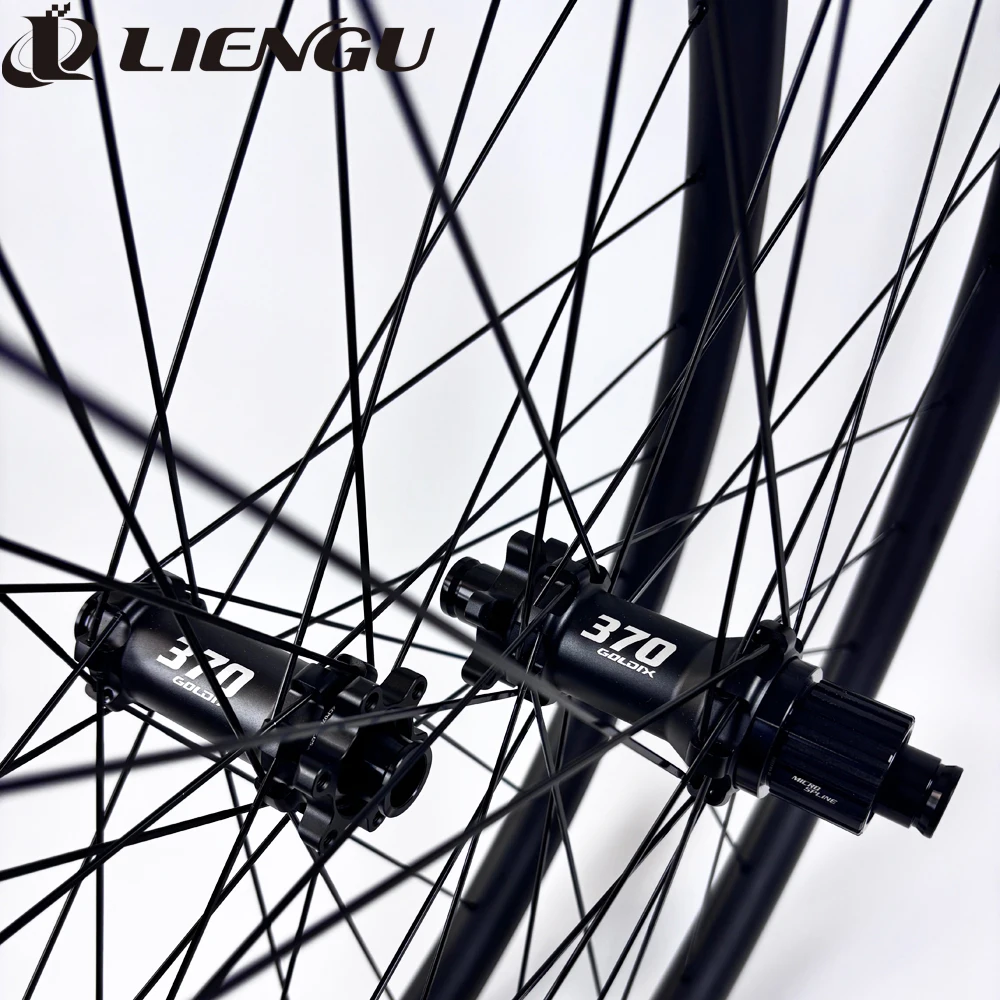 

29 Inch MTB Carbon Boost Wheelset With GOLDIX M370 Hub Ratchet 36T Tubeless 25mm Inner Wide 30mm Depth 6 Bolts Disc Brake XC