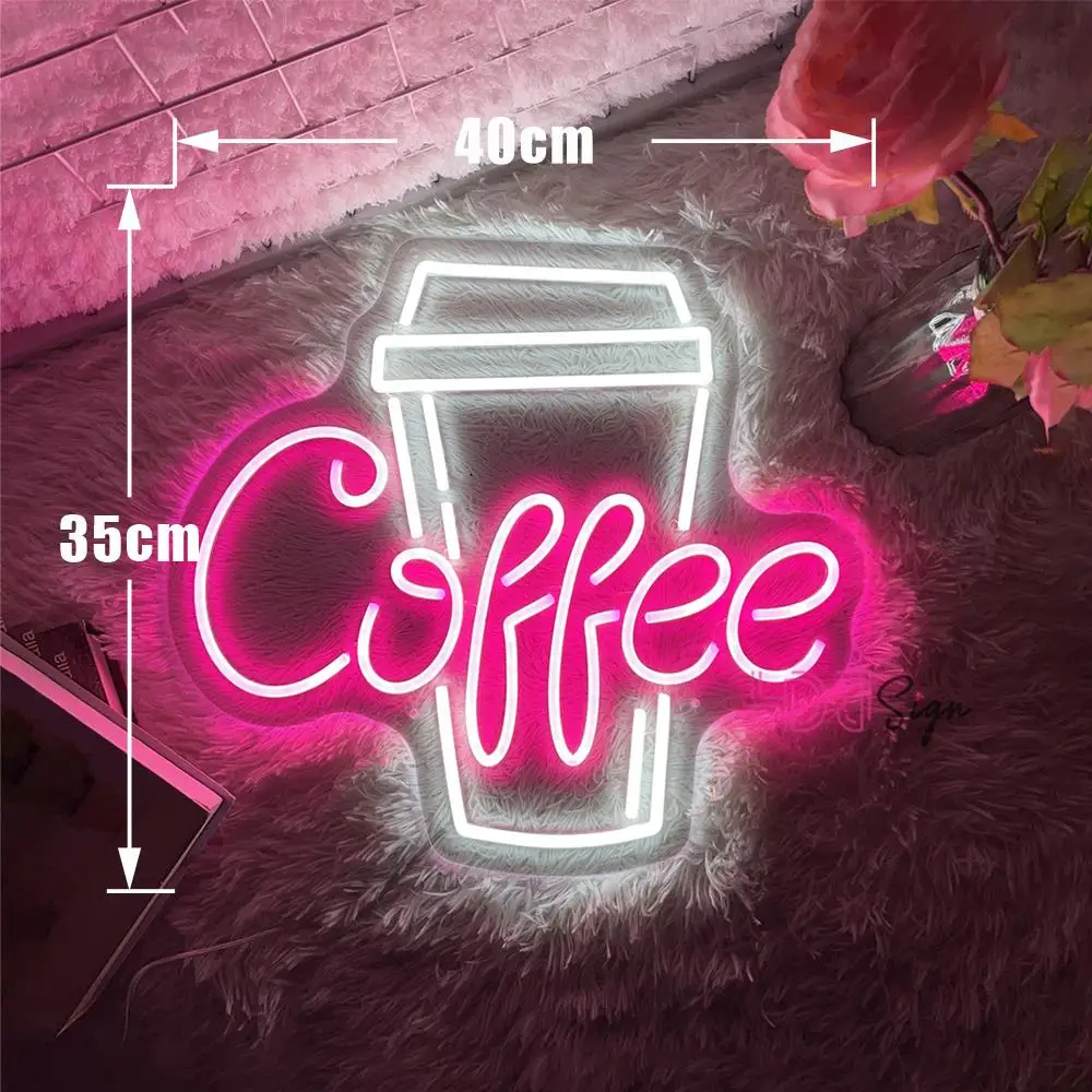 Coffee Neon Light Led Signs Cafe Restaurant Rest Room Decor Wall Art Neon Sign Led Lights USB Coffee Shop Light Up Sign Bar Club