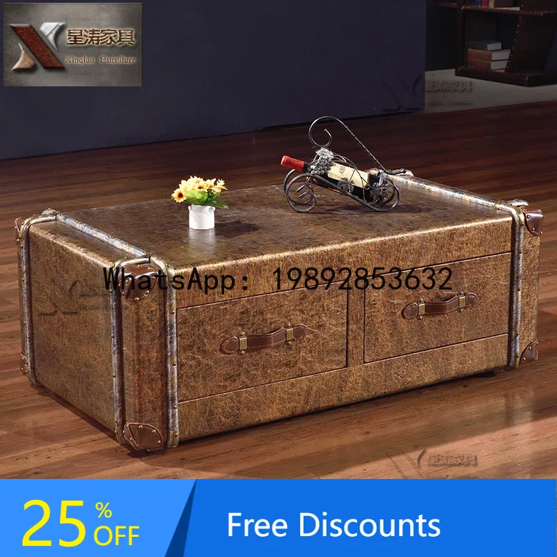 CZ Vintage Cabinet Coffee Table Industrial Style Bar Cafe Clothing Store Unique Coffee Table
