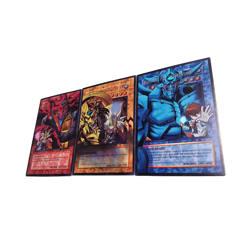 Anime Yu-Gi-Oh DIY ACG Slifer Dragon Obelisk Tournament Game Card Boys Toys Collectible Card Christmas Birthday Gifts Board Game