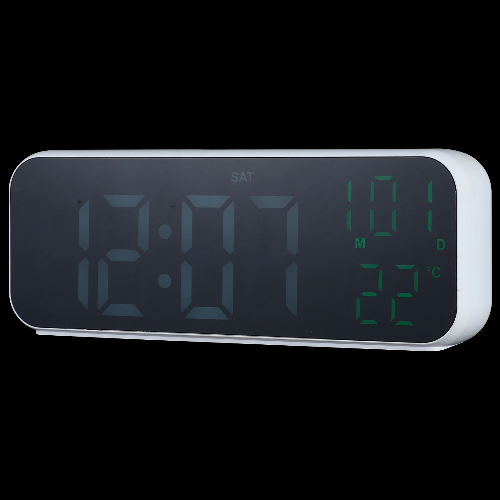 

Digital Alarm Clock LED Alarms Bedroom Kids Desk Aesthetic Bedside Clock Temperature Date Function Stylish Design